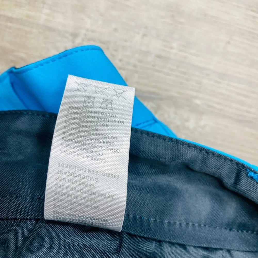 Matte‎ Grey Mens Golf Pants 32 Electric Blue Performance Polyester Trouser